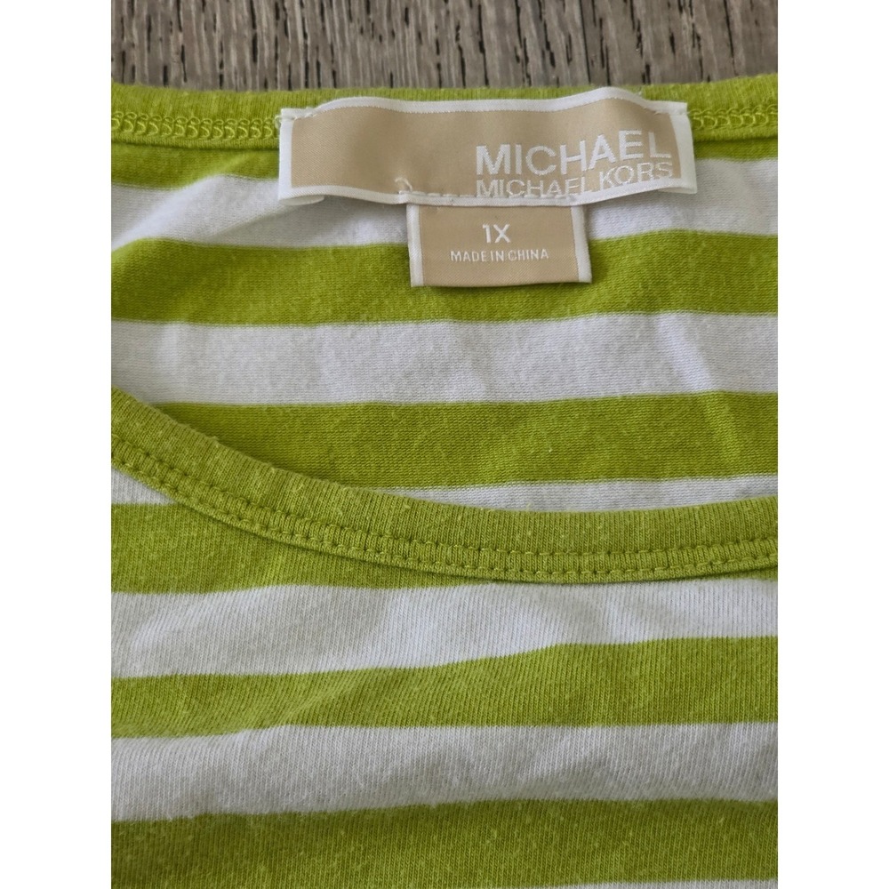 Michael Kors Striped Top Zipper Shoulder Size 1X - Picture 4 of 9